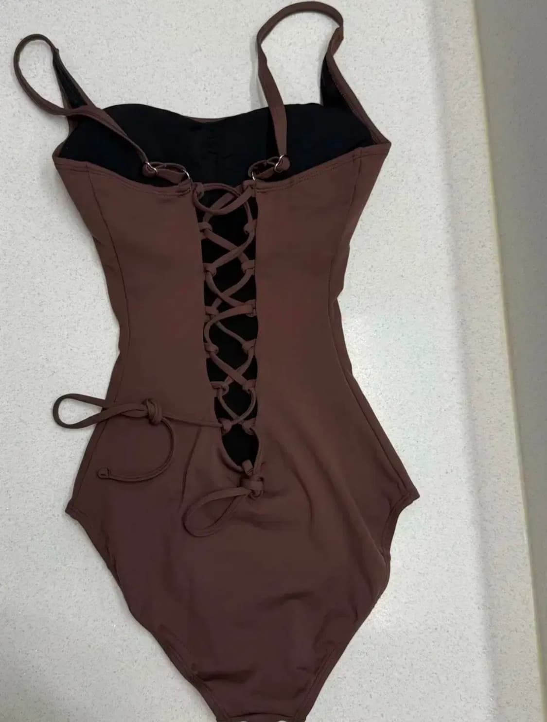 이스트씨 코르셋 수영복 브라운 상품이미지7