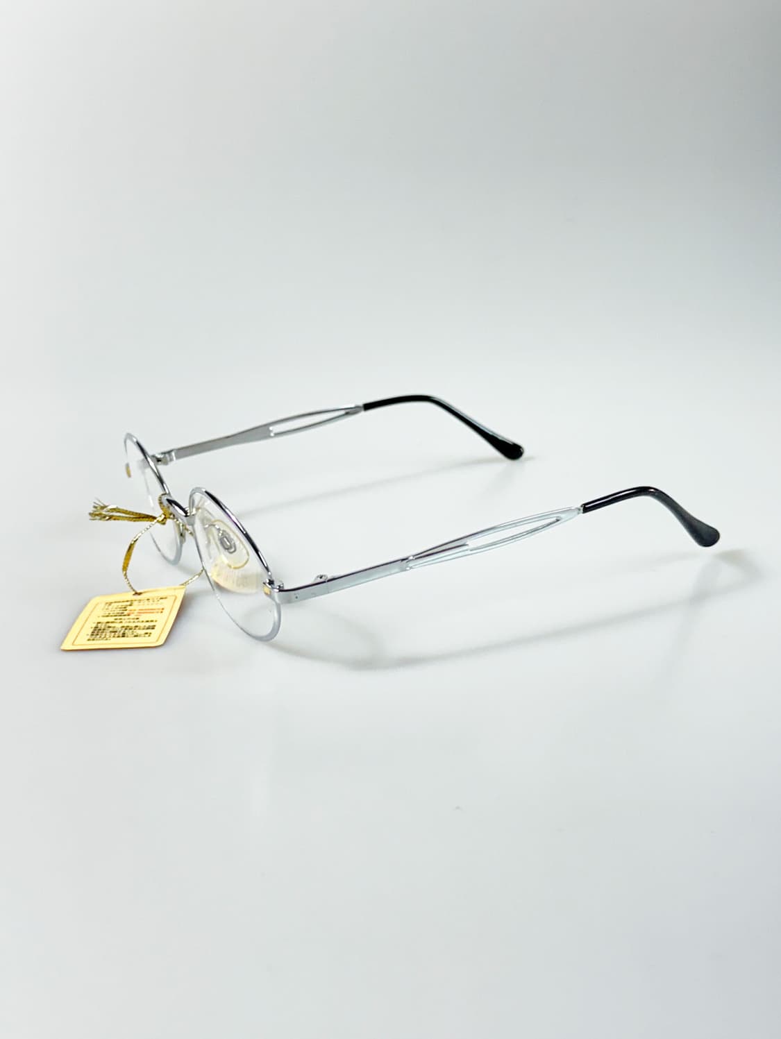 90s 일본제 STATE 실버크롬 오벌 메탈 빈티지  안경 상품이미지3