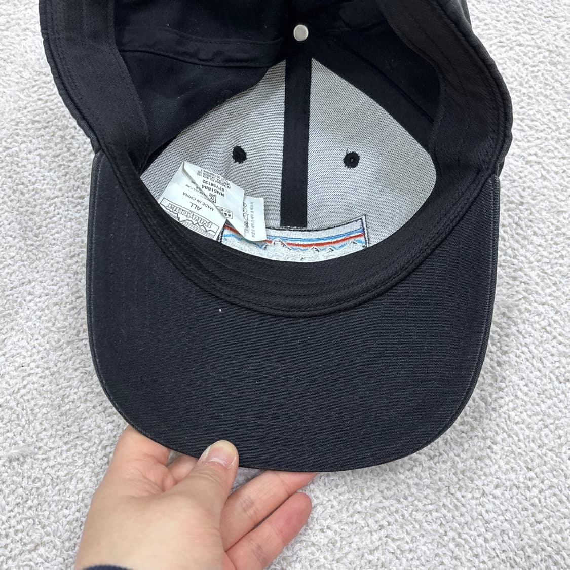 F 파타고니아 블랙 볼캡 (오염확인) 0406E 상품이미지5