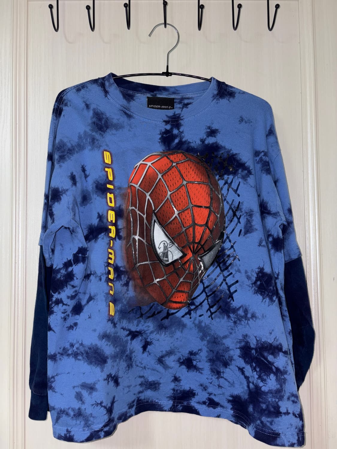 스파이더맨 2 타이다이 긴팔 티셔츠 상품이미지1