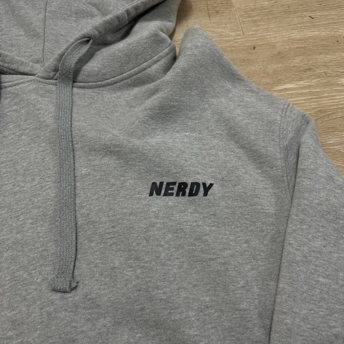 널디 남여공용 스펠 로고 후드티 [그레이] M/95 상품이미지4