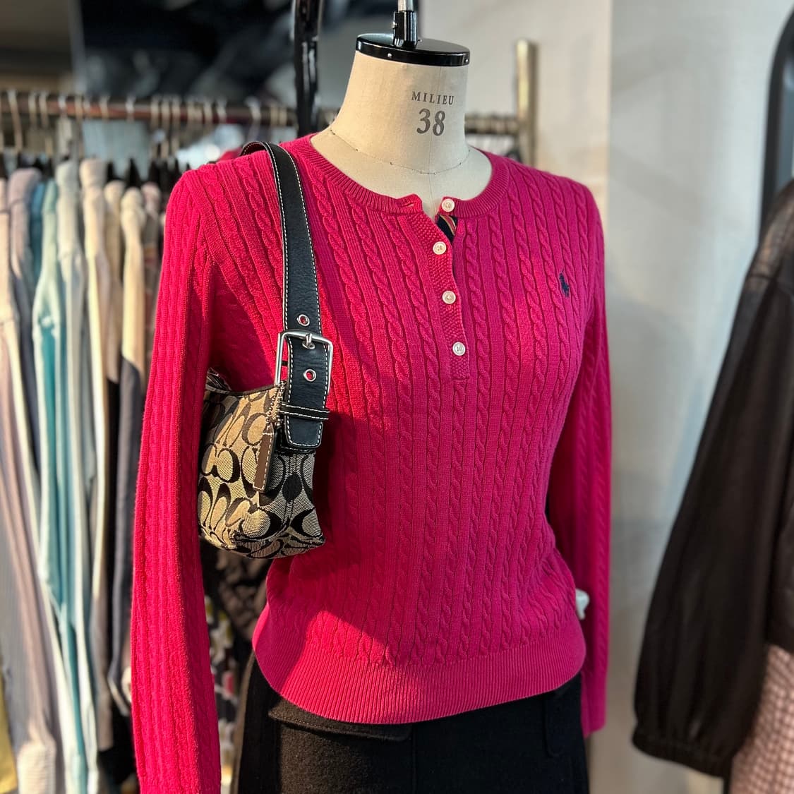 Polo Ralph Lauren Pink Cable Knit 상품이미지1