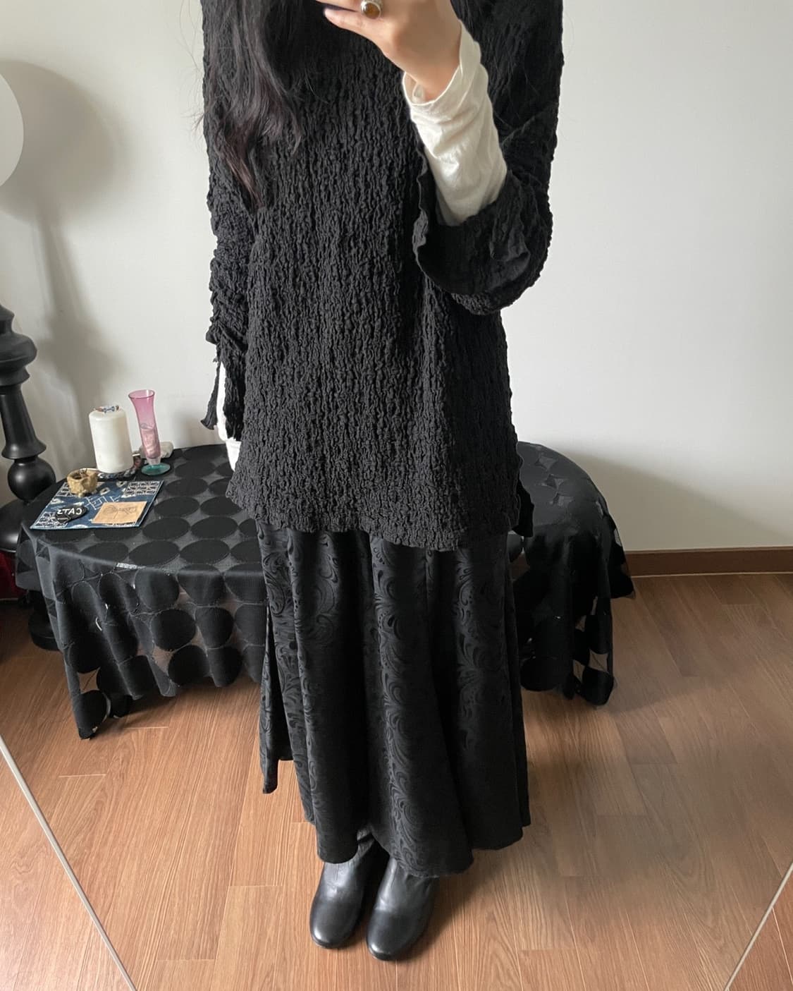 wrinkle top (shirring sleeve) 상품이미지4
