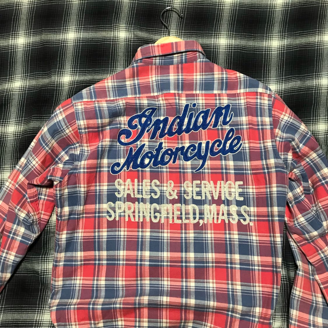 재팬 토요엔터프라이즈 인디언 모터싸이클 플란넬 자수 체크셔츠 상품이미지7