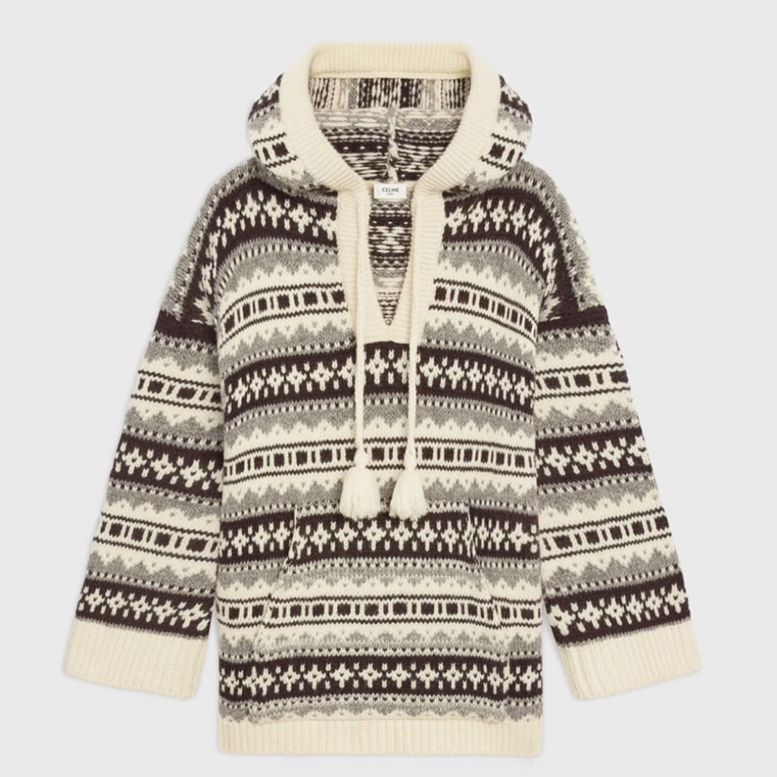 CELINE 21AW 셀린 풀오버 바자 울 니트 후디 상품이미지1