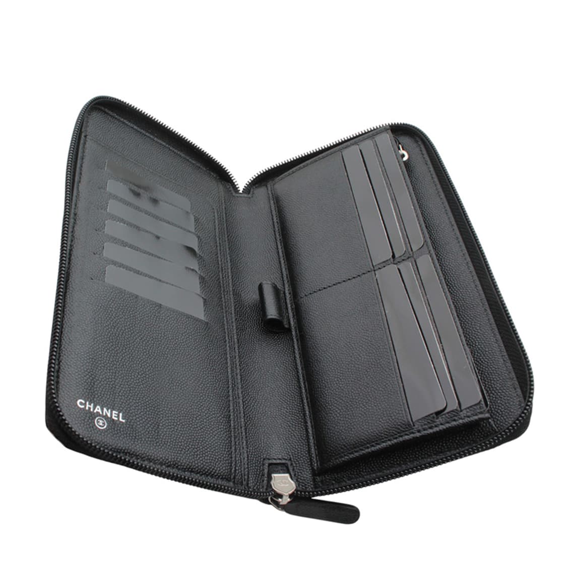 샤넬 블랙 캐비어 은장CC 오거나이저 지피 장지갑(22번) 상품이미지3