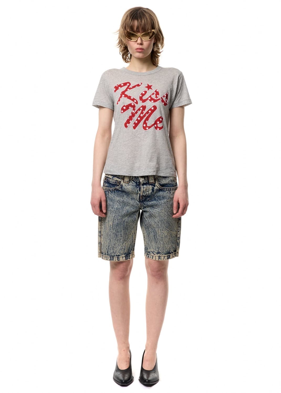 [S,L,XL]바퀘라 26ss KISS ME 티셔츠 상품이미지4