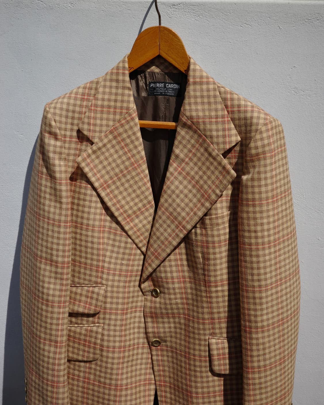 70s Pierre Cardin 부티크라인 빅 노치드라펠 테일러 자켓 상품이미지2