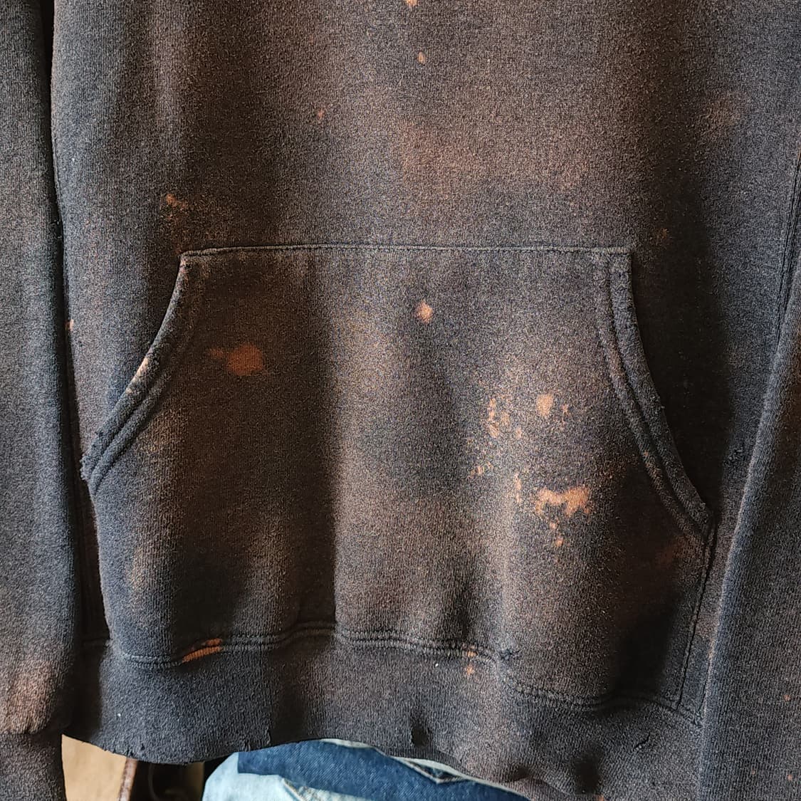 90s 러셀 후드 빈티지 스웻셔츠 썬페이딩 그레이 m 상품이미지8