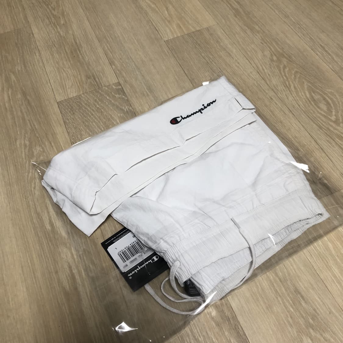 (L) 새상품 챔피언 Champion 로고 5인치 나일론 숏팬츠 화이트 상품이미지10