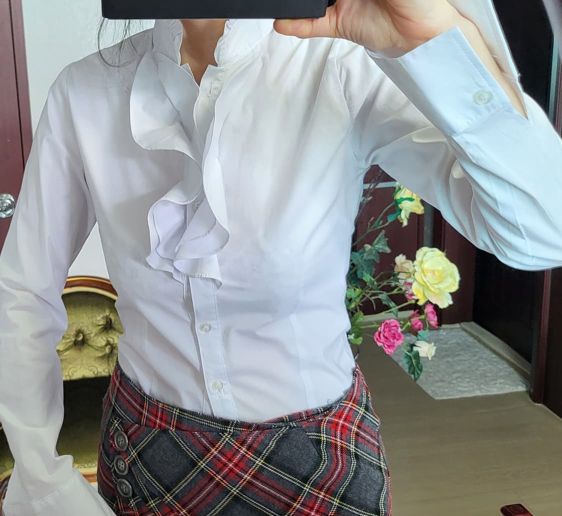 프랑스 수입 모르간 러플 블라우스 새상 상품이미지3