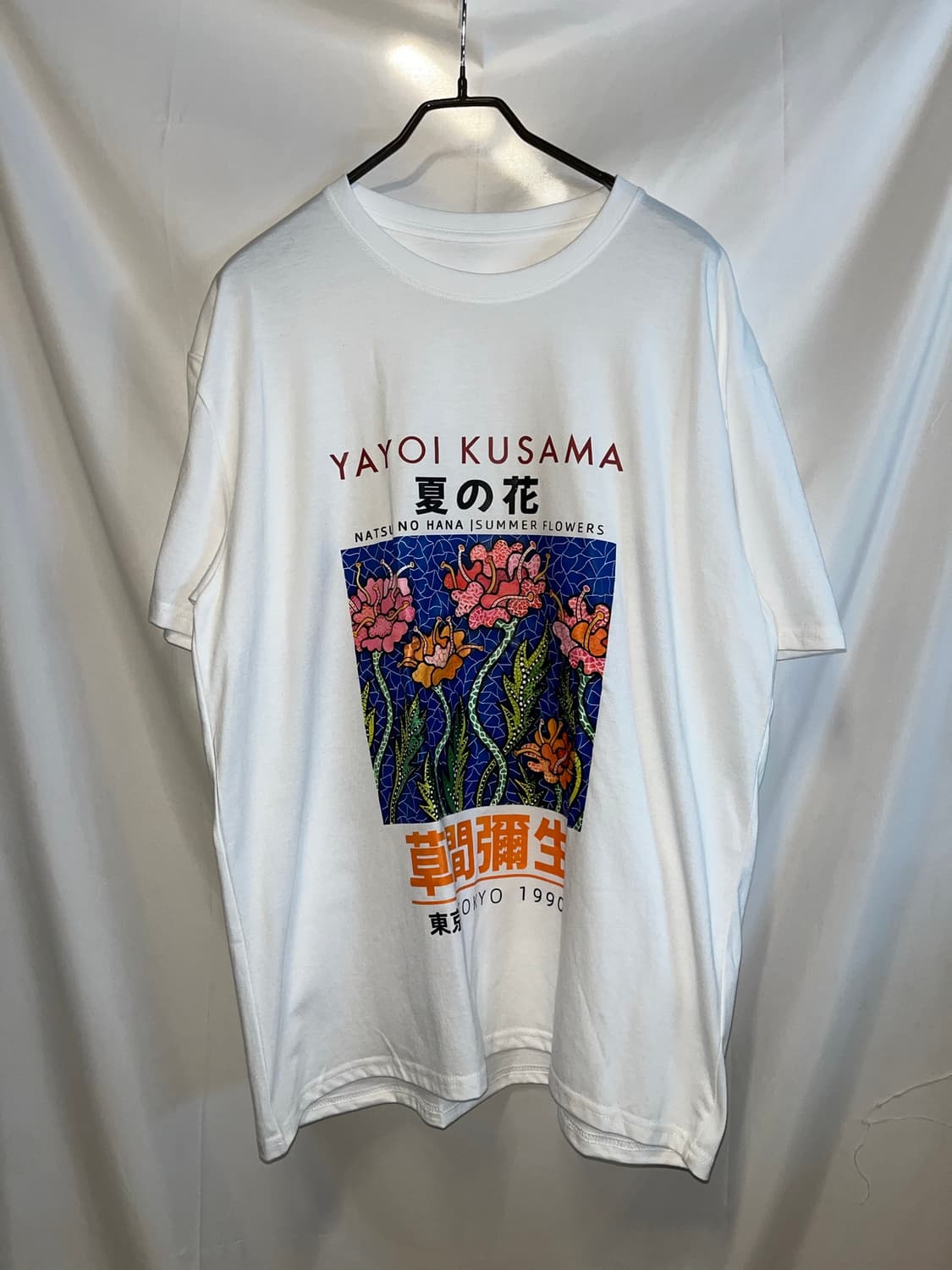 Kusama Yayoi 쿠사마 야요이 90년도 플라워 아트 반팔 티셔츠 상품이미지1