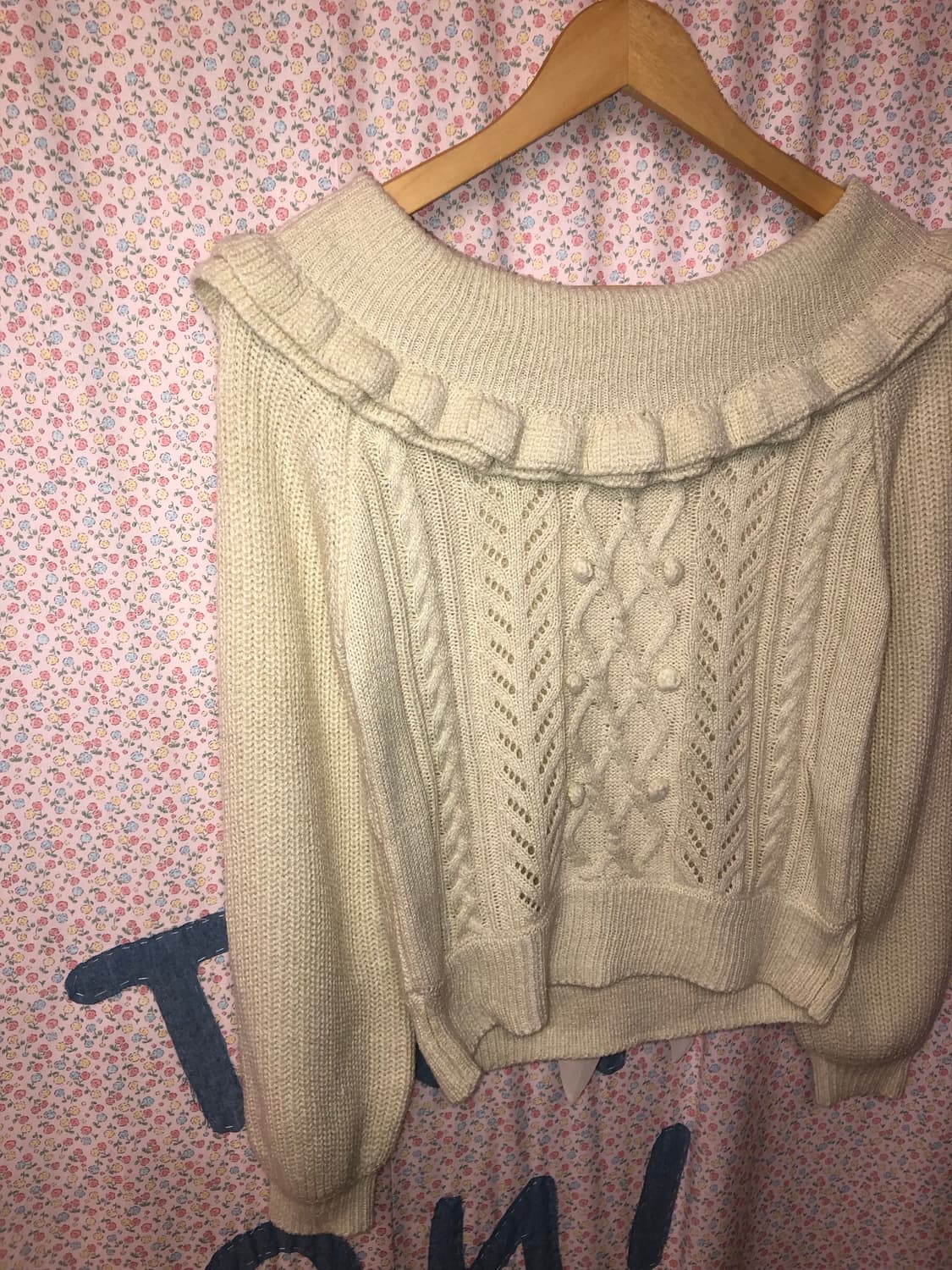 ribbon flare off shoulder knit 상품이미지6