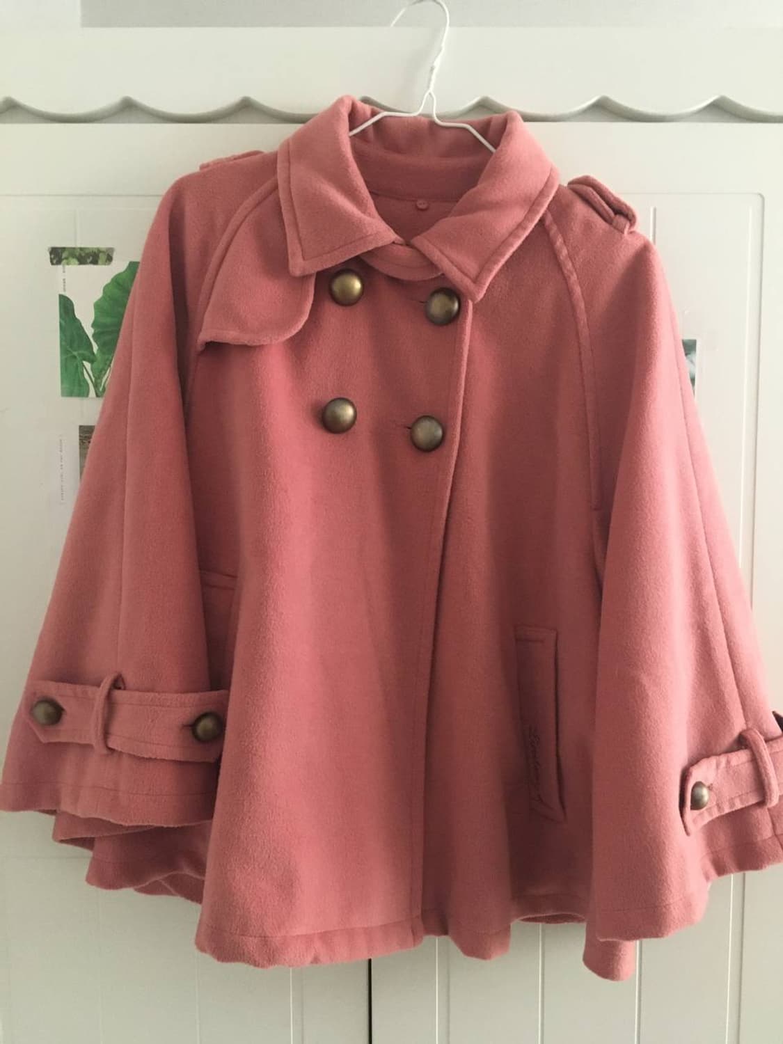 일본빈티지 핑크 케이프 숏 자켓 라떼 로걀 히메 시허니 양산형 상품이미지8