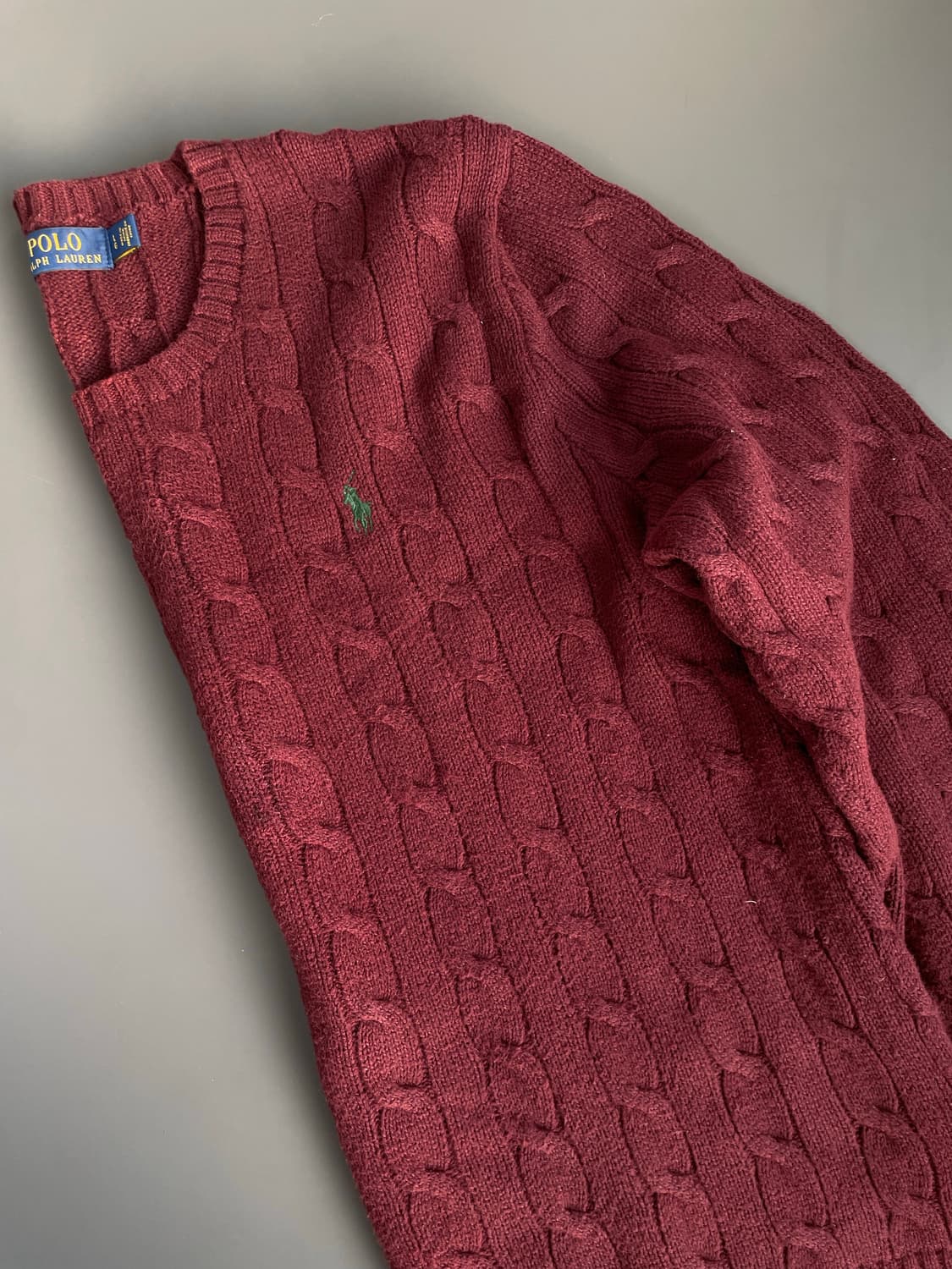[L] 폴로 랄프로렌 코튼 케이블 꽈배기 니트 스웨터 상품이미지3
