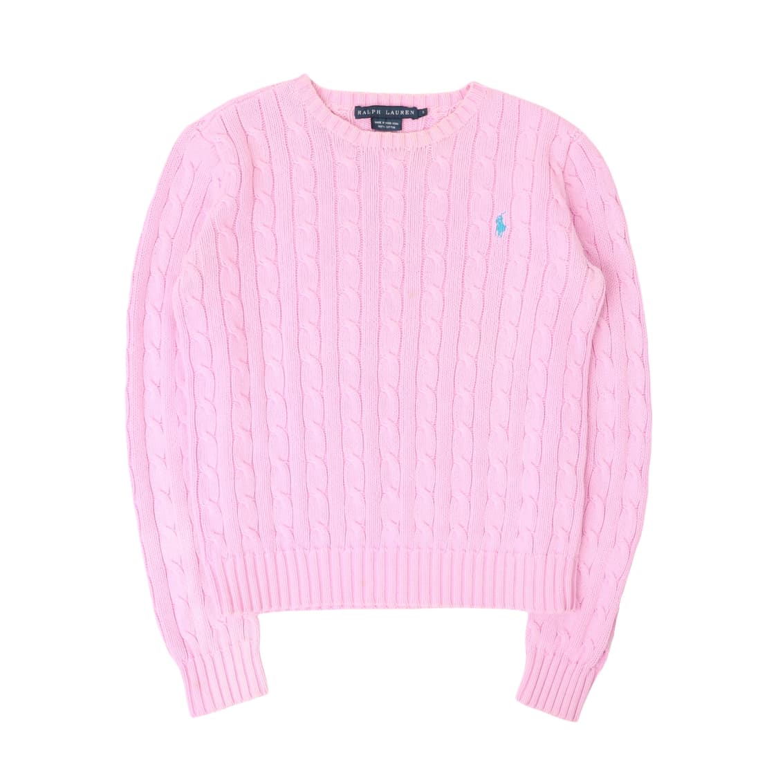 폴로 랄프로렌 라이트 핑크 케이블 니트 상품이미지1