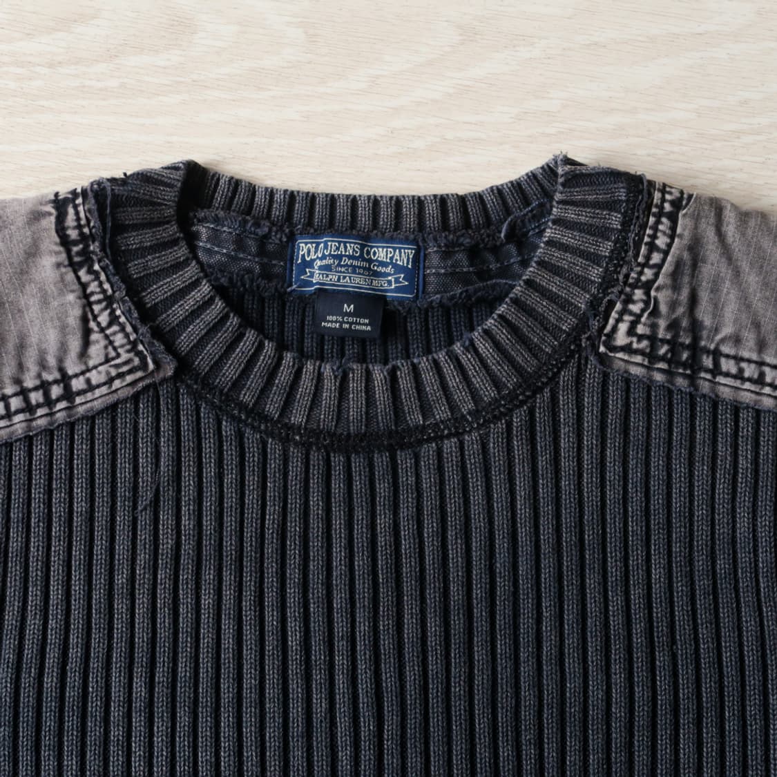 빈티지 폴로 썬 페이딩 패치 니트 상품이미지2