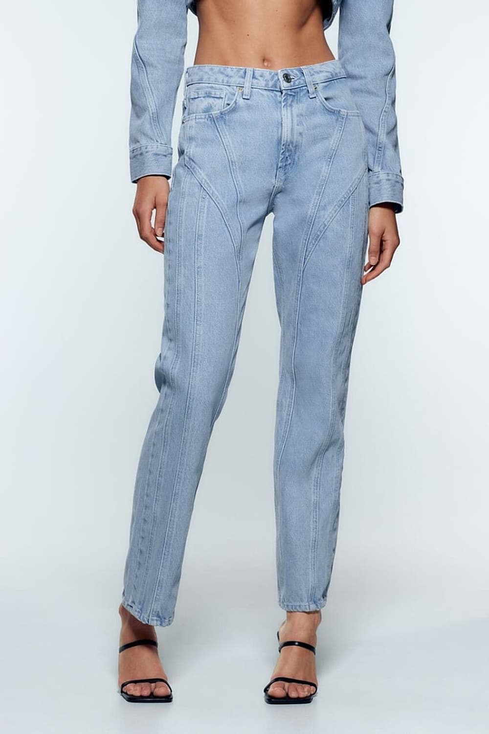 (새상품) 트와이스 나연 Zara 자라 스트레이트 진 데님 팬츠 바지 상품이미지2