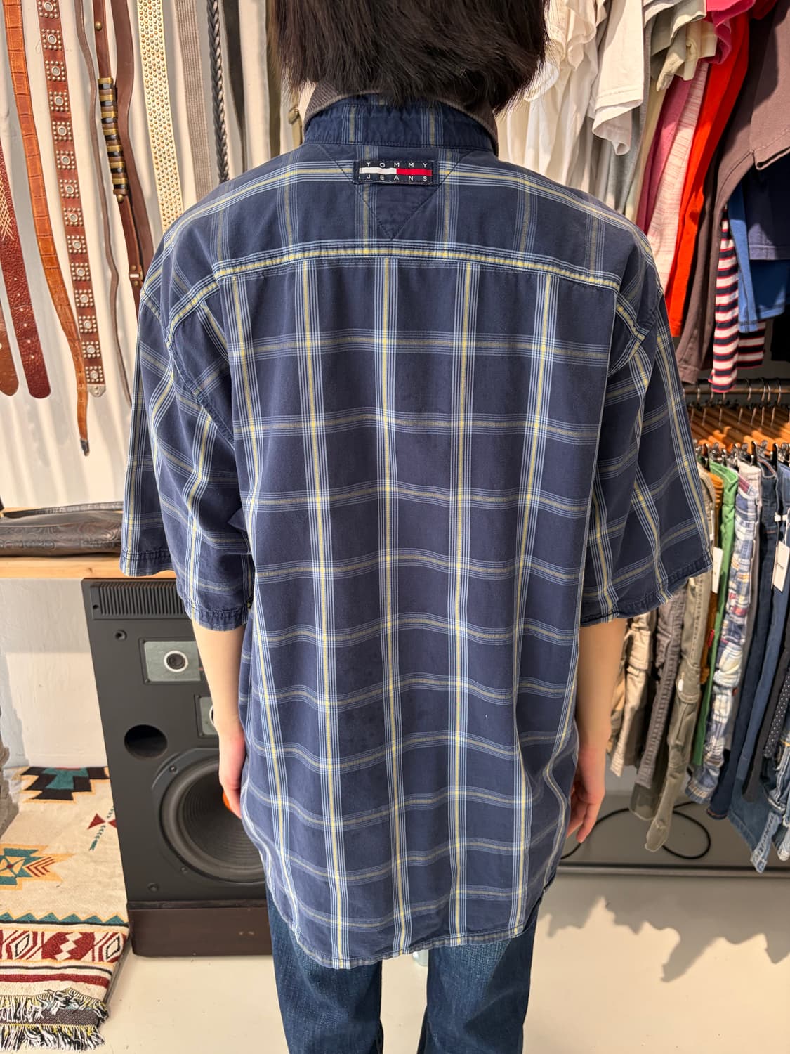 Tommy Hilfiger 체크 코튼 반팔 셔츠 M 상품이미지2