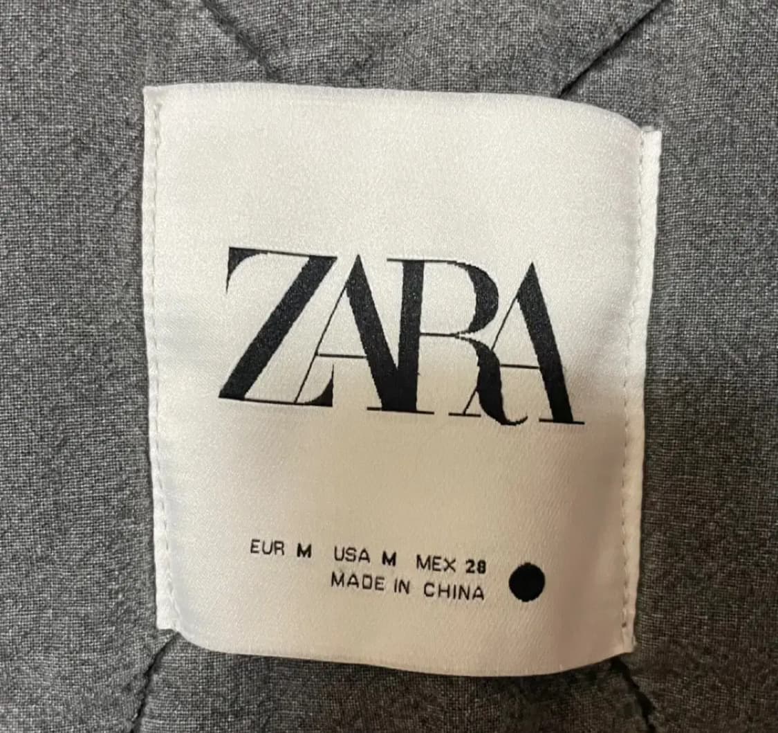 자라 퀄팅 자켓 그레이 M 상품이미지3