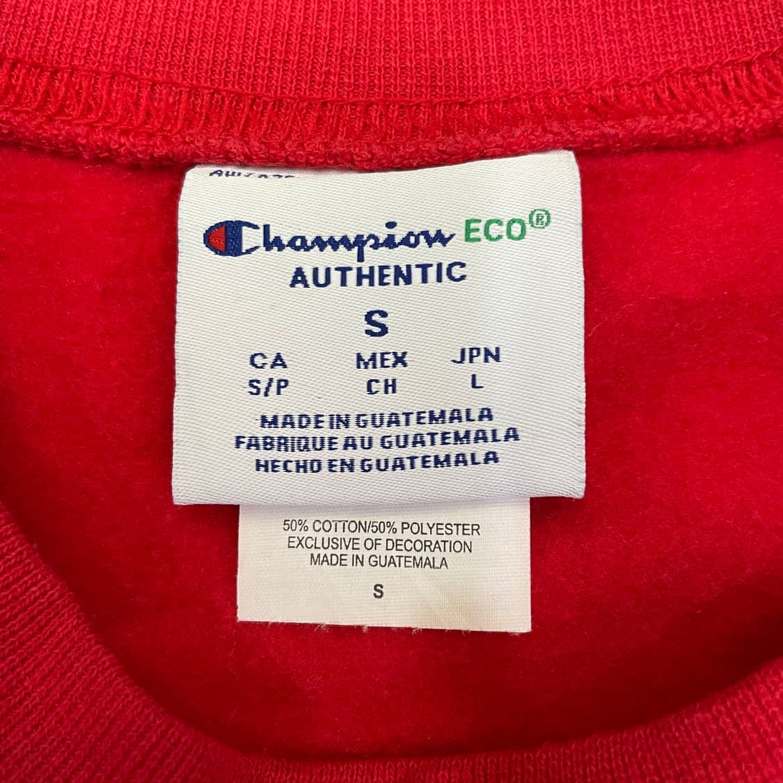 챔피온 레드 다이노스 프린팅 기모 맨투맨 스웻셔츠 S 상품이미지4