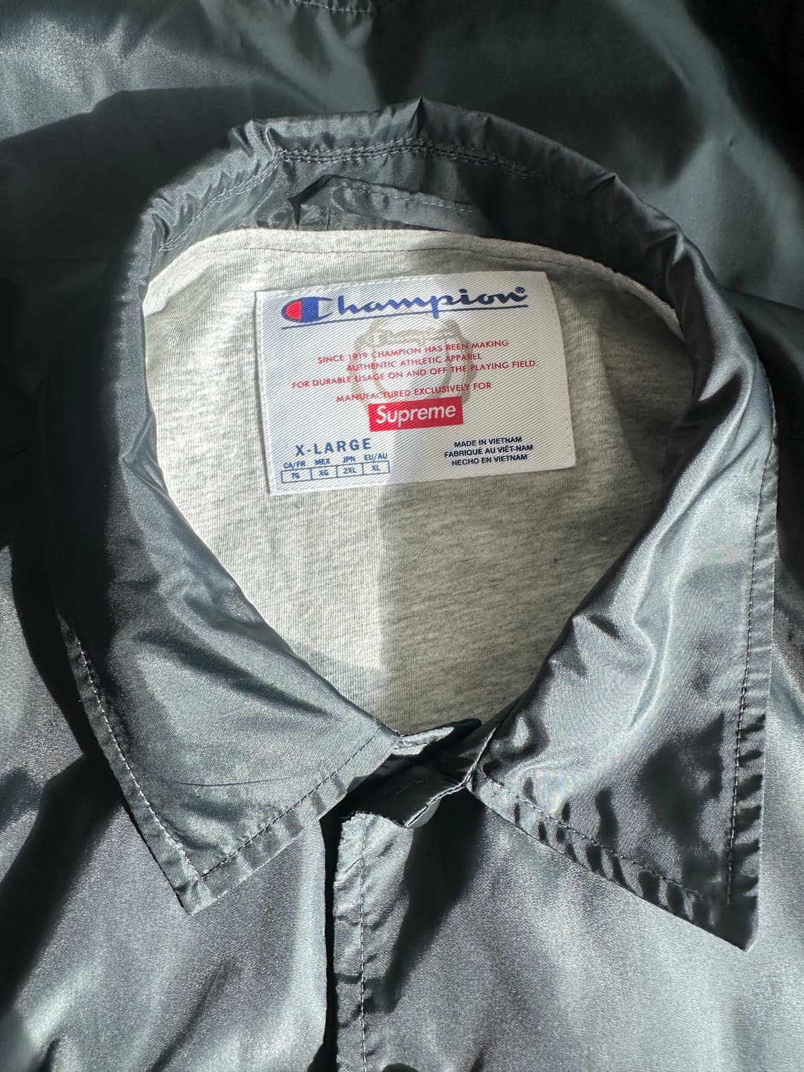 슈프림 챔피온 코치자켓 xl 블랙 상품이미지3