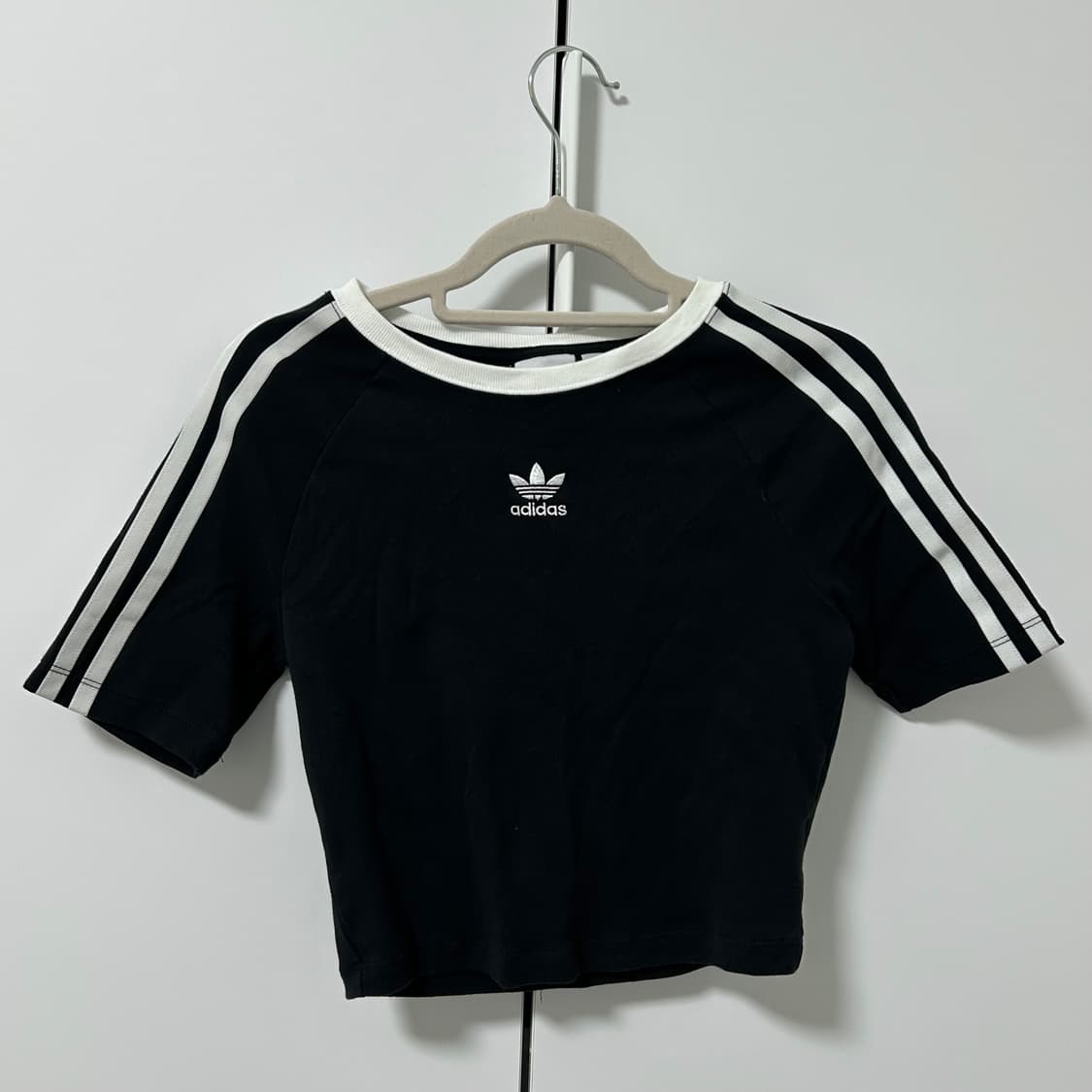 아디다스 3S 베이비 크롭 반팔티 블랙 S 상품이미지1