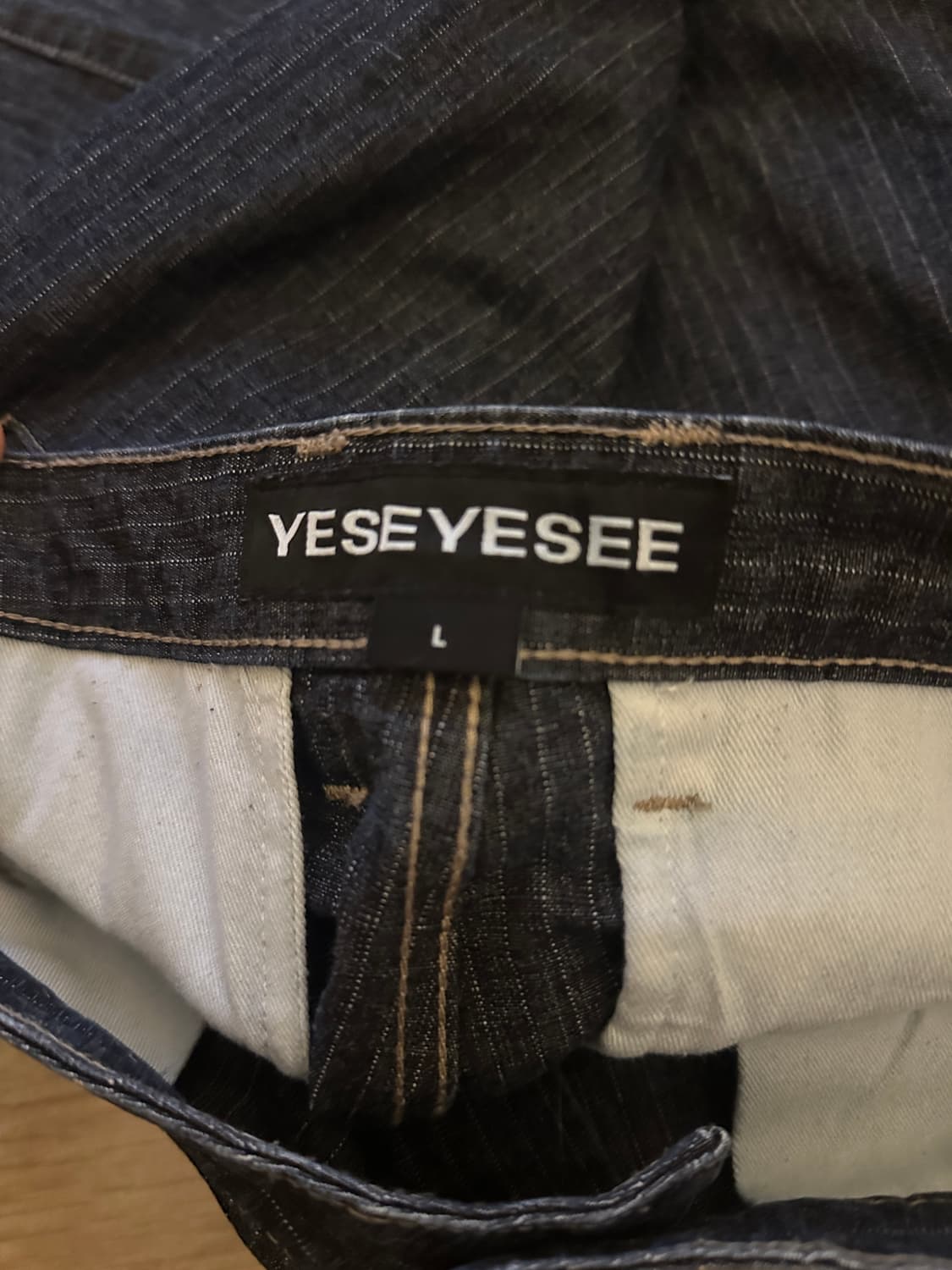 예스아이씨 립스탑 투턱 데님 인디고 상품이미지2