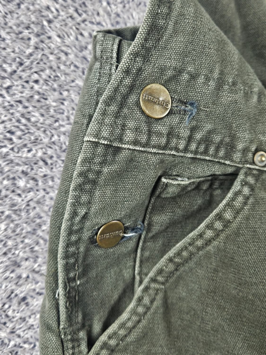 칼하트 R27 덕 캔버스 더블니 오버롤 슈트 (40X34) / 10923 상품이미지7