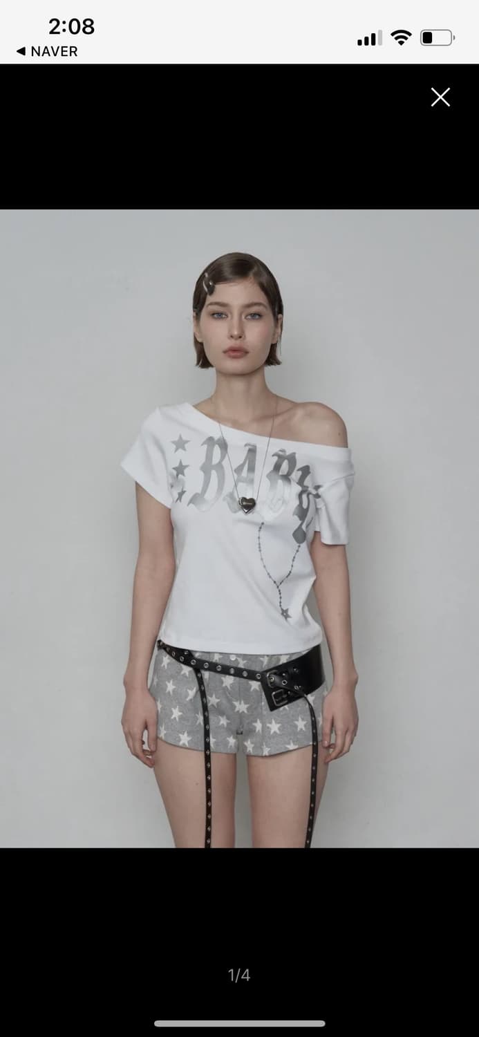 셋업이엑스이 BABY WIDE NECK TOP / WHITE 상품이미지2