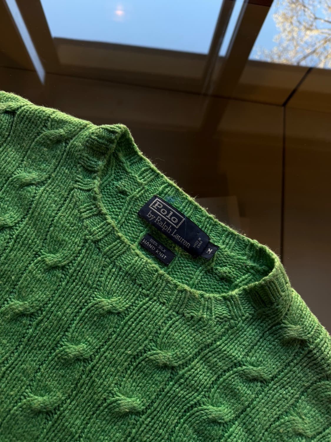 폴로 랄프로렌 100% 실크 핸드 케이블 니트 105 상품이미지7