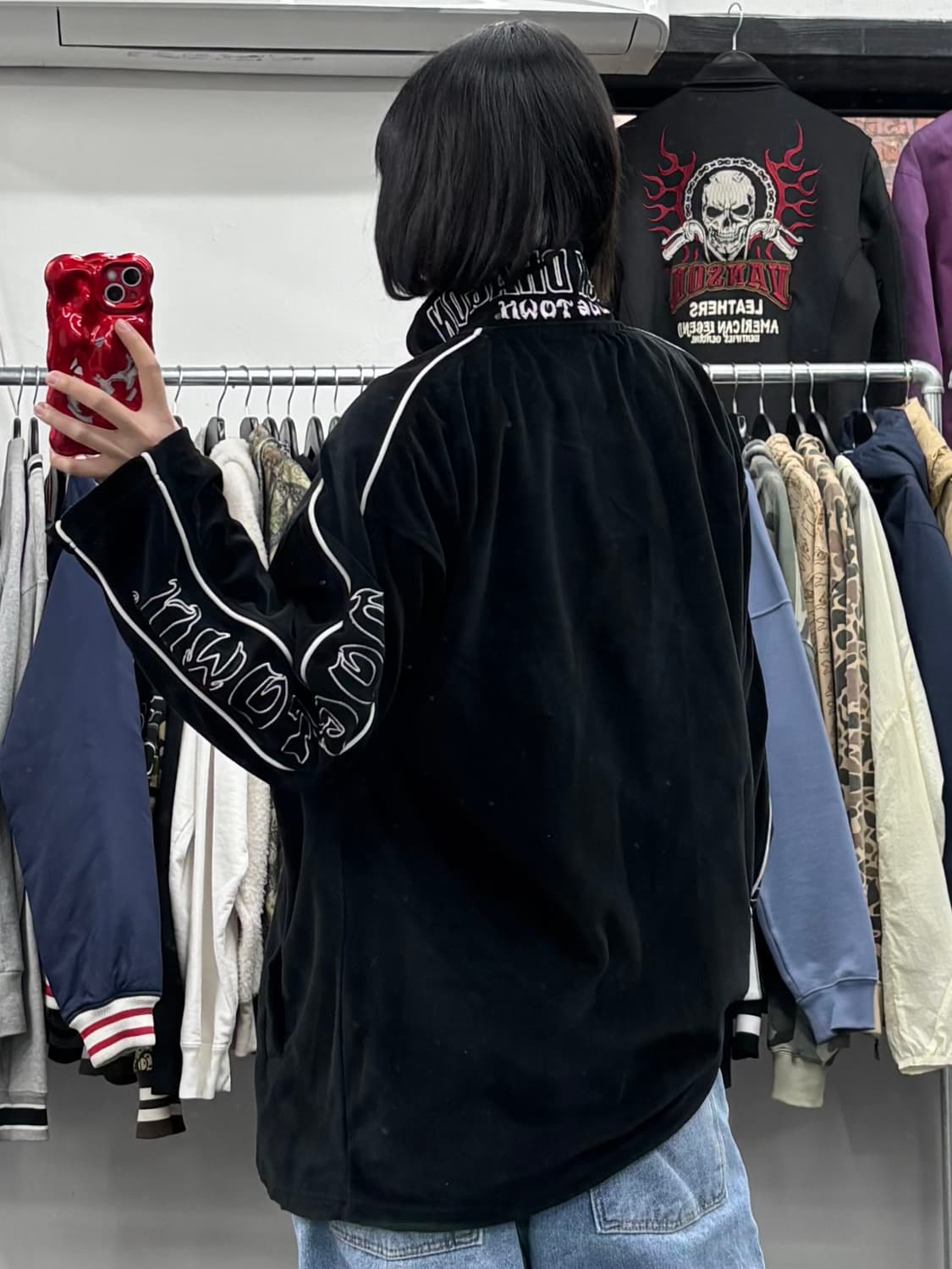 도그타운 사이드 로고 벨벳 집업 상품이미지5