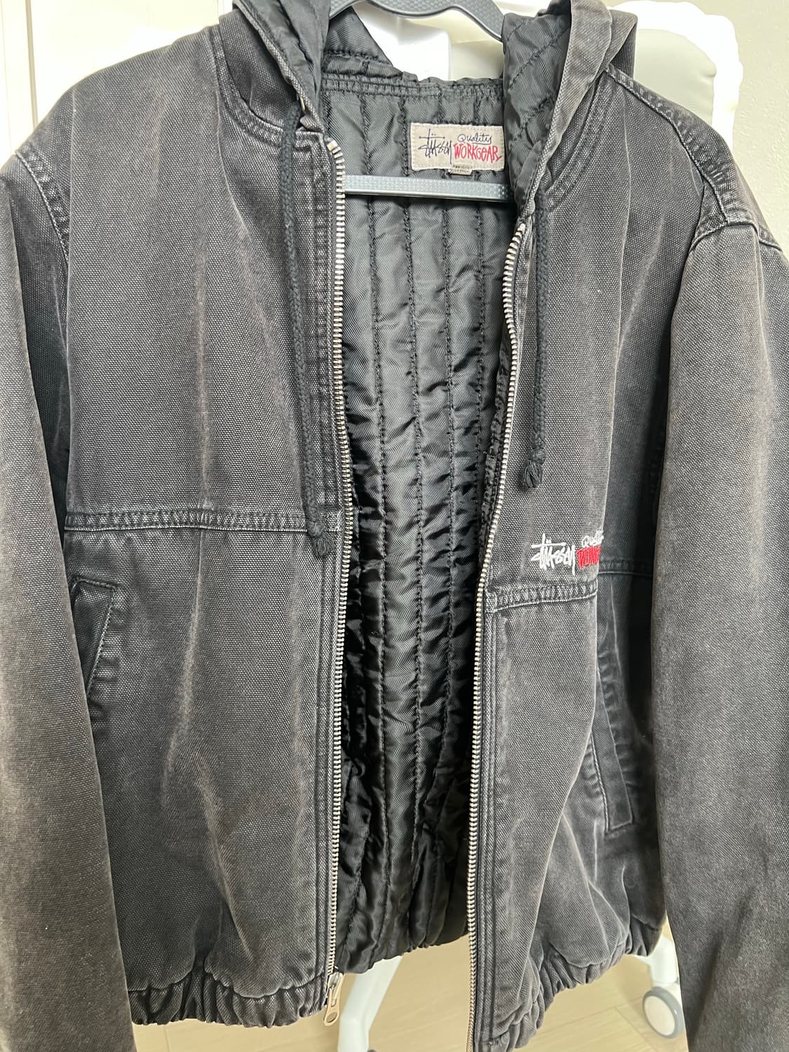 스투시 더블 다이 워크 자켓 블랙 상품이미지5