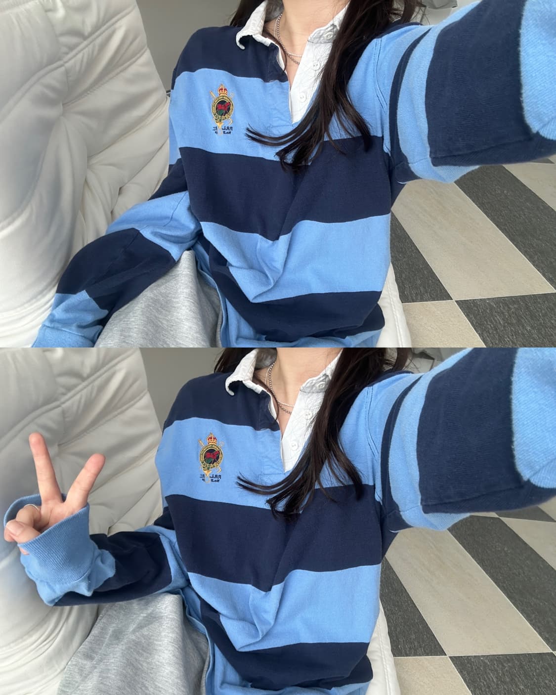 폴로 랄프로렌 크레스트 스트라이프 럭비티  상품이미지10