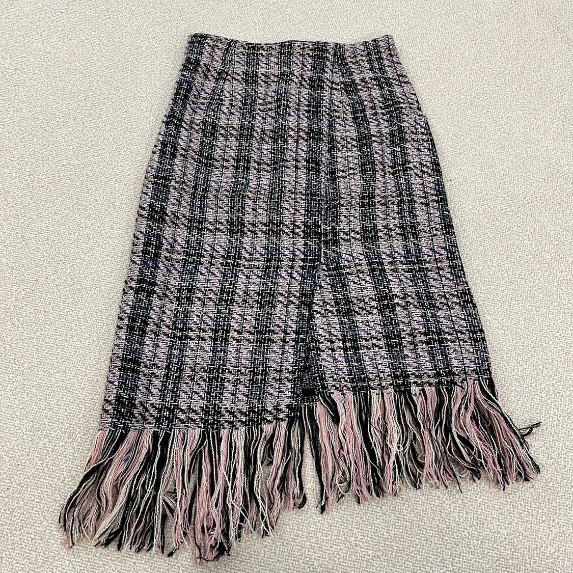 [64-94] 한섬 시스템 여성 트위드 미디 스커트 치마 0108M1 상품이미지5