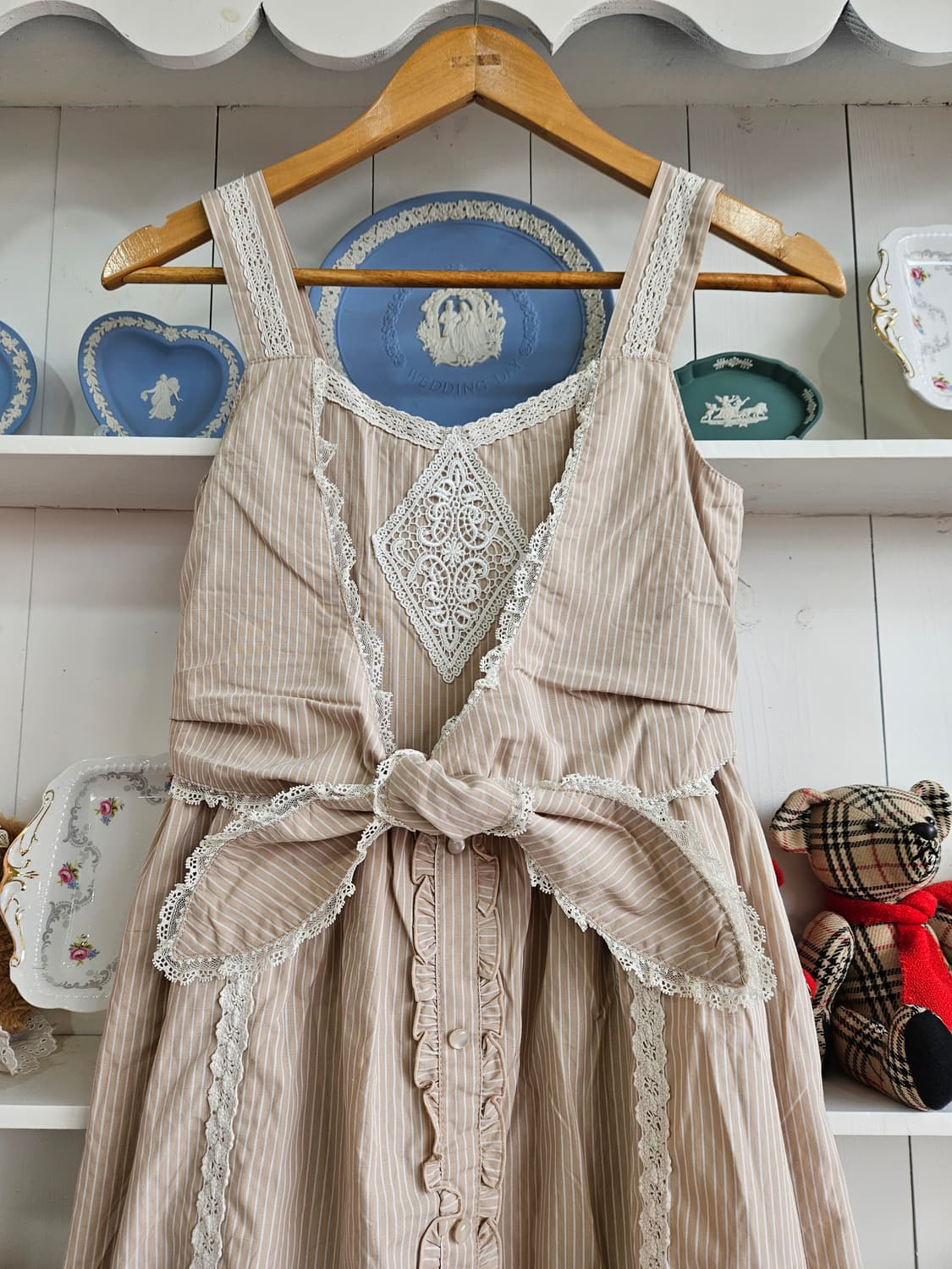 엑시즈팜(axes femme) 스트라이프 레이스 원피스 상품이미지2