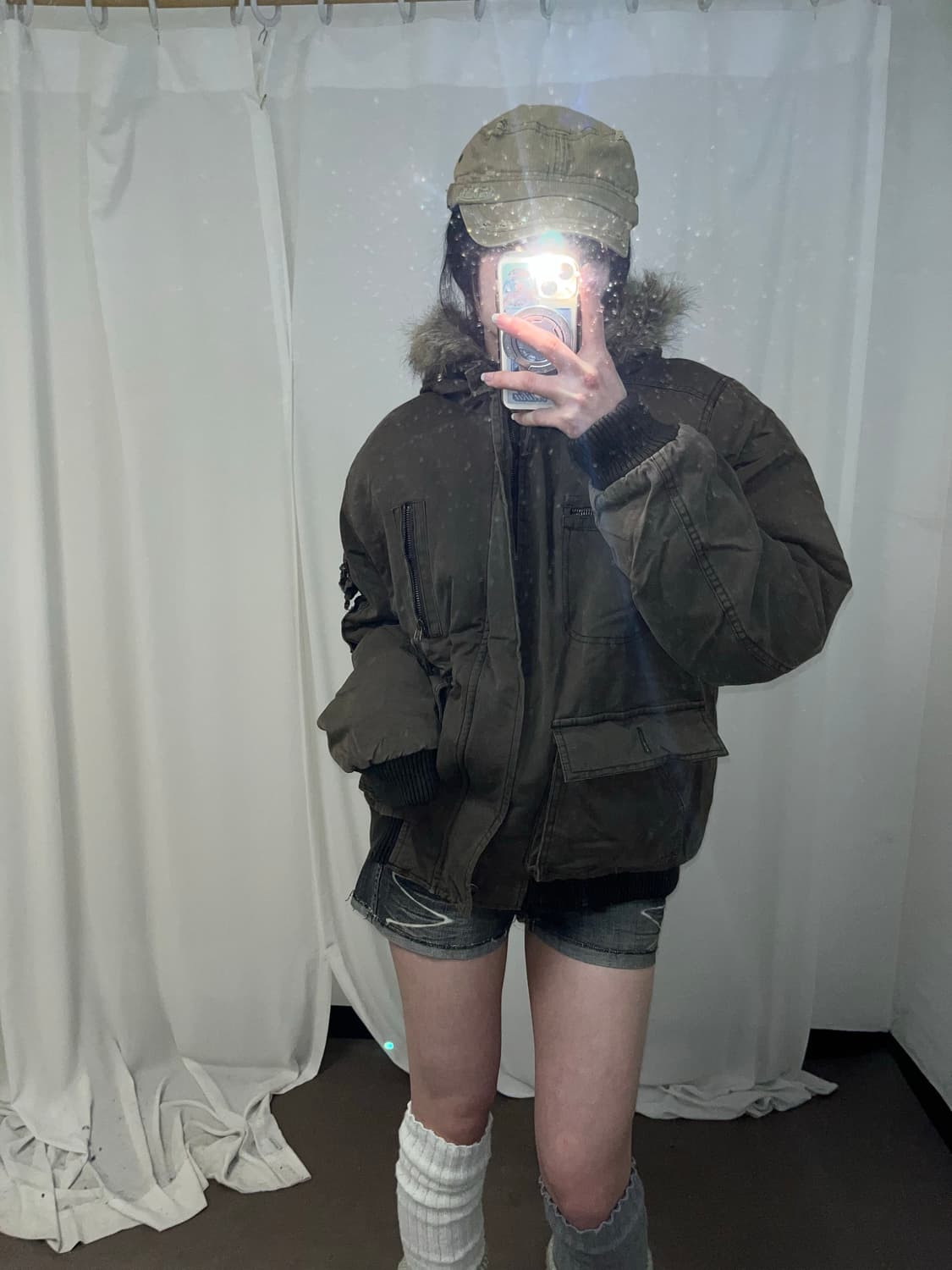 00‘s 브라운 ma-1 울프죠 야상 봄버 자켓 상품이미지6