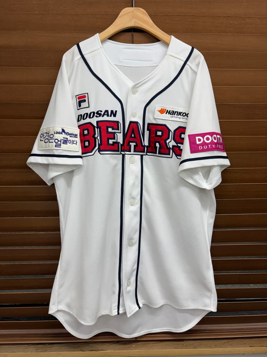 2XL kbo 휠라 두산베어스 양의지 어센틱 홈 유니폼 야구 져지  si 상품이미지1