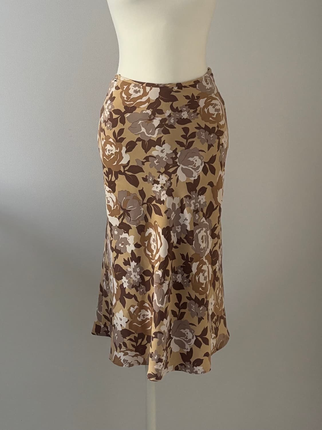 빈티지 오리엔탈 플라워 미디 스커트 상품이미지1