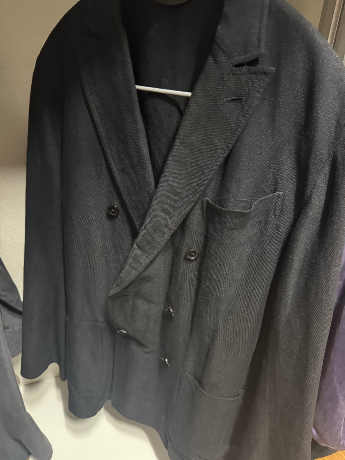 [2] comoli 리넨실크 더블 브레스티드 자켓 상품이미지1