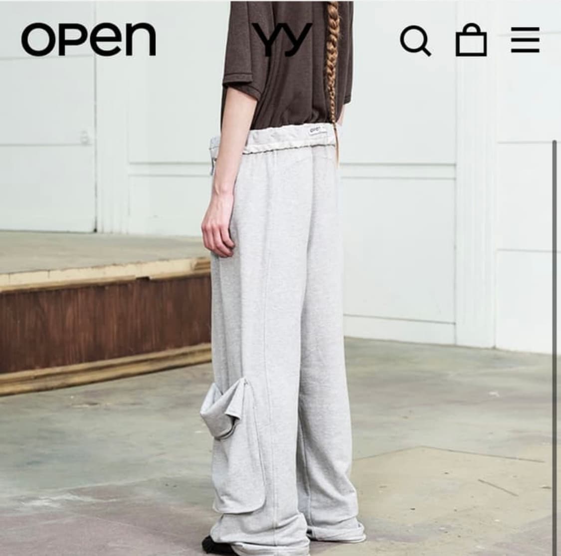 Open yy 트랙팬츠 그레이 상품이미지2