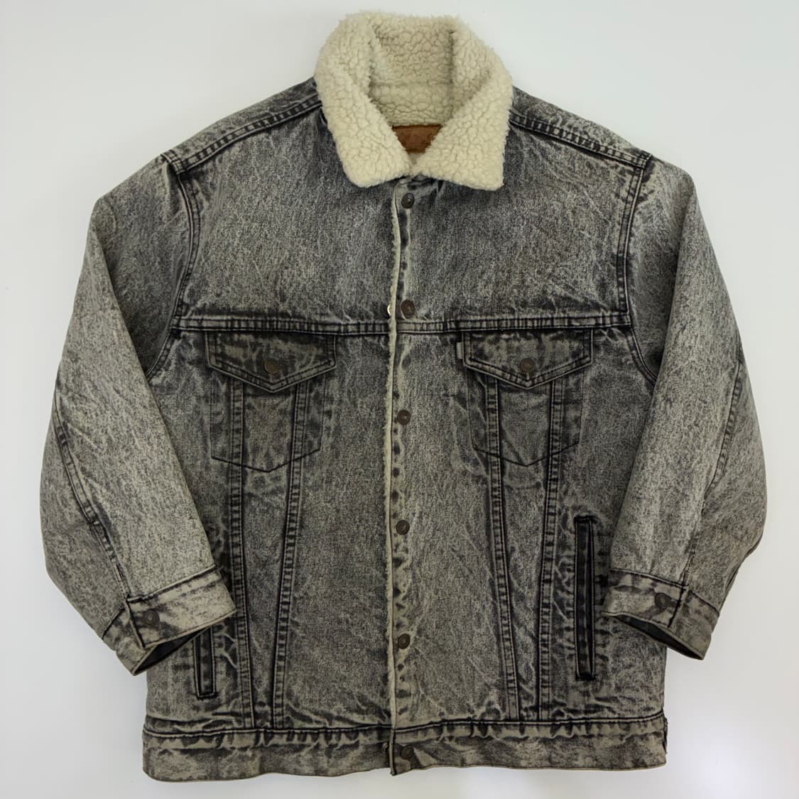 Levi‘s 리바이스 실버탭 90’s 양모 쉐르파 워싱 데님 자켓 상품이미지1