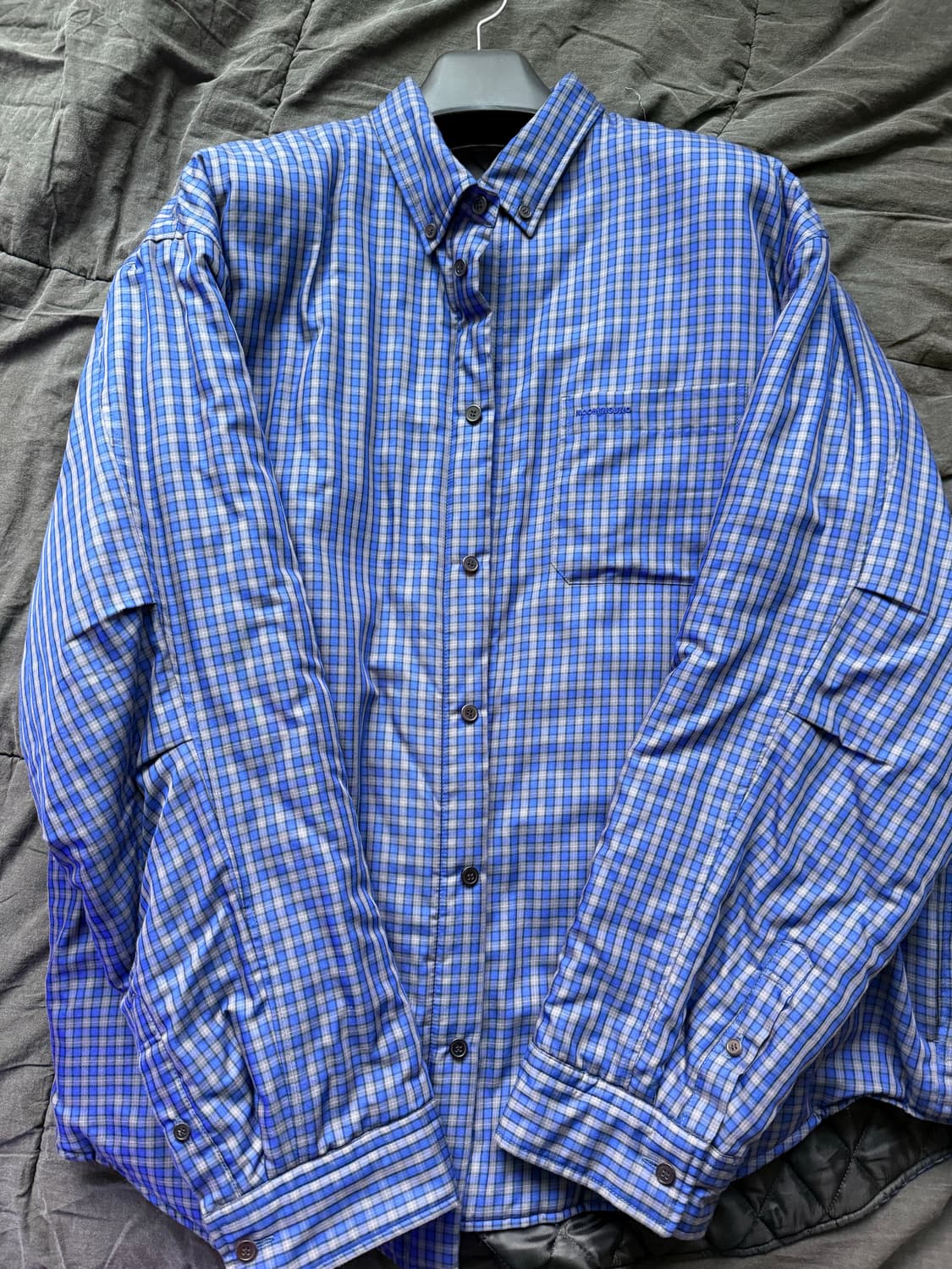 구민성 체크 패디드 셔츠 상품이미지1