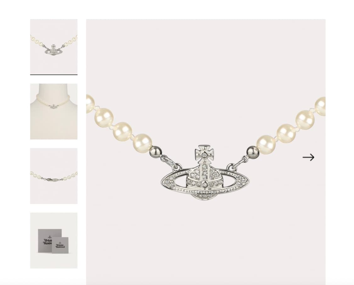 비비안 미니 바스 릴리프 초커 목걸이 상품이미지1