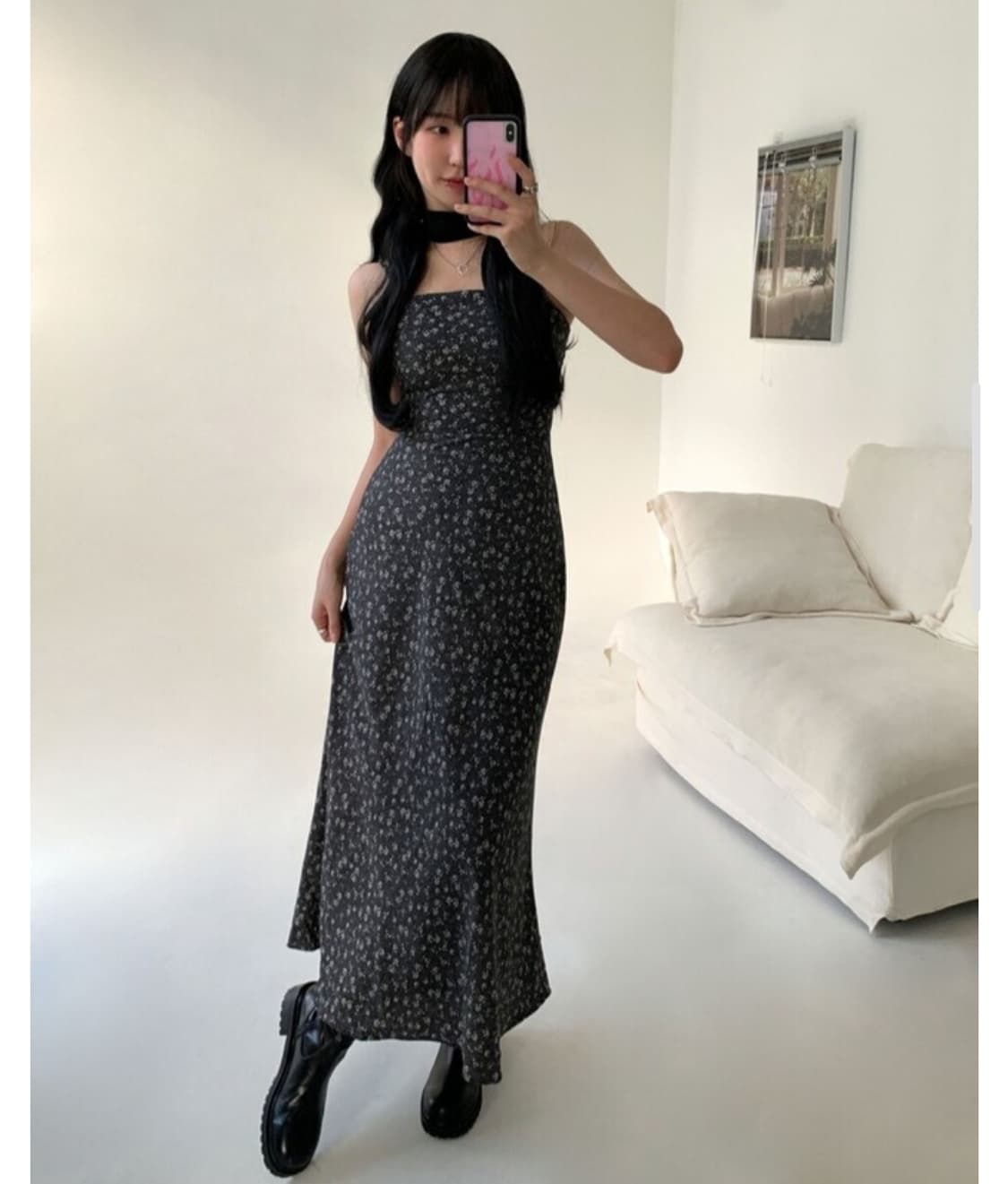 루루서울 Feel Pretty Flower Dress 블랙 상품이미지2