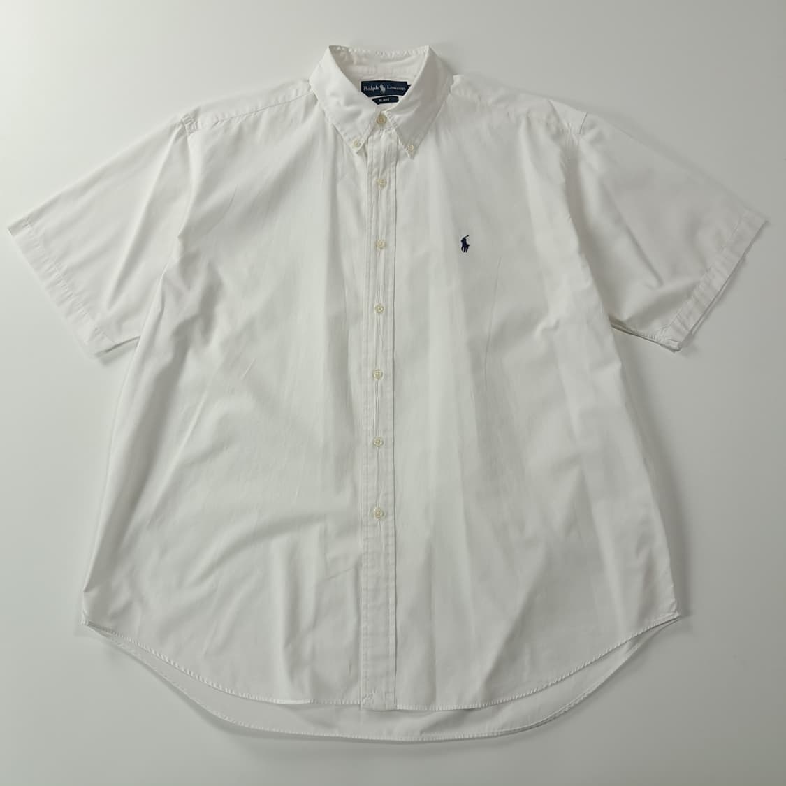 CK258 XL 폴로 90s 블레이크핏 화이트 반팔셔츠 남방 상품이미지1