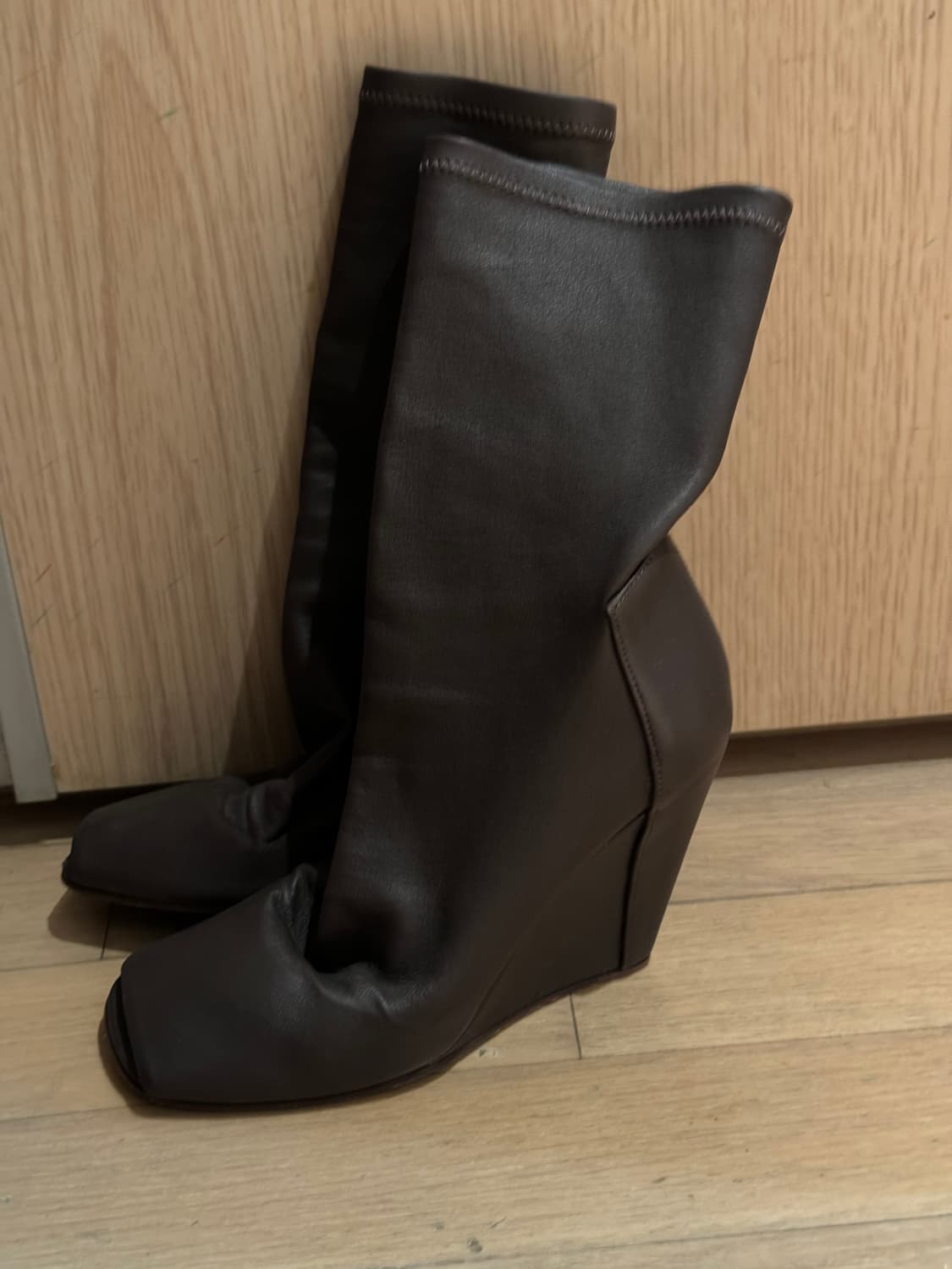 릭오웬스 웨지부티부츠 (230-35 ) 브라운 상품이미지3