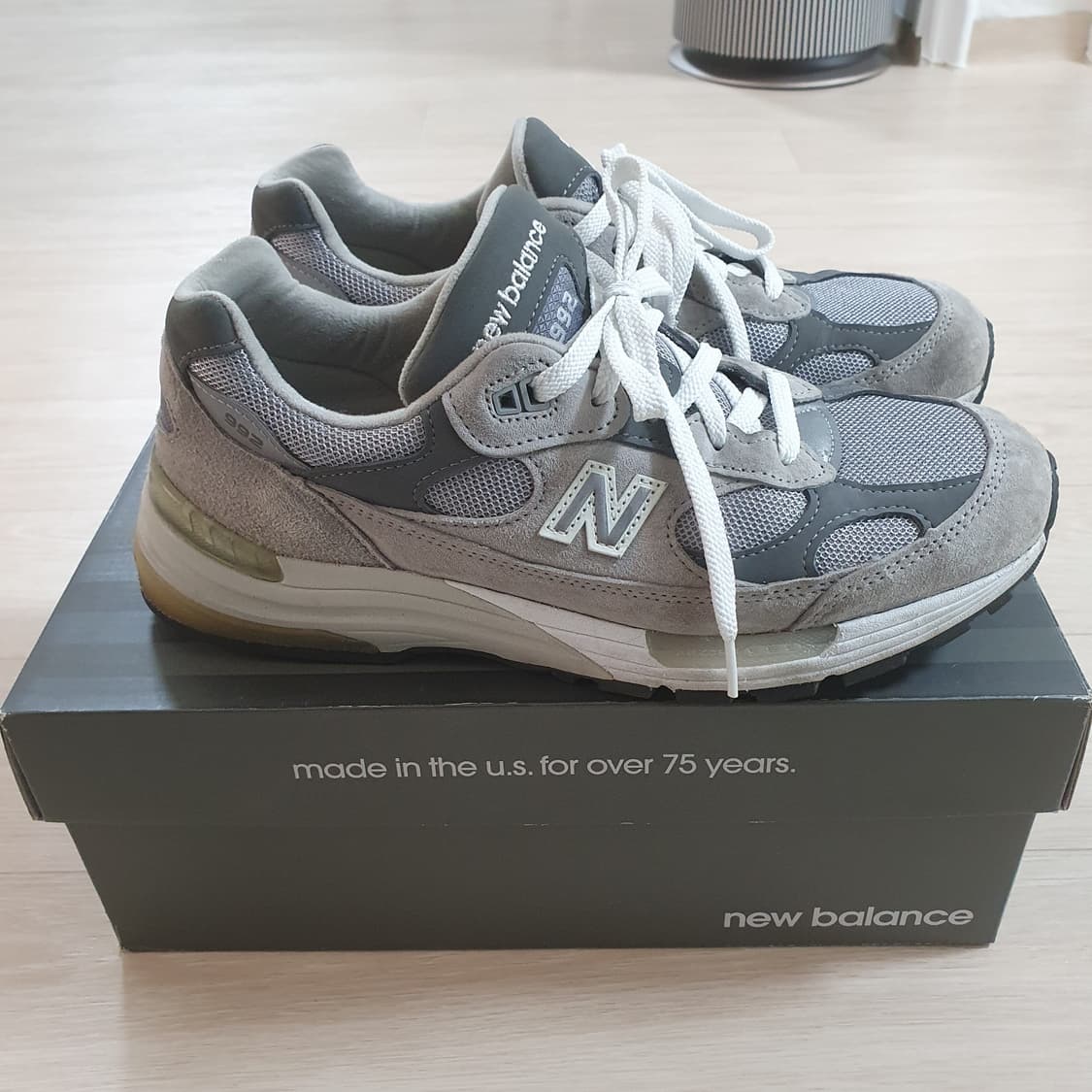 뉴발란스 992 그레이 265 뉴코탭 크림택 번개케어택 상품이미지3