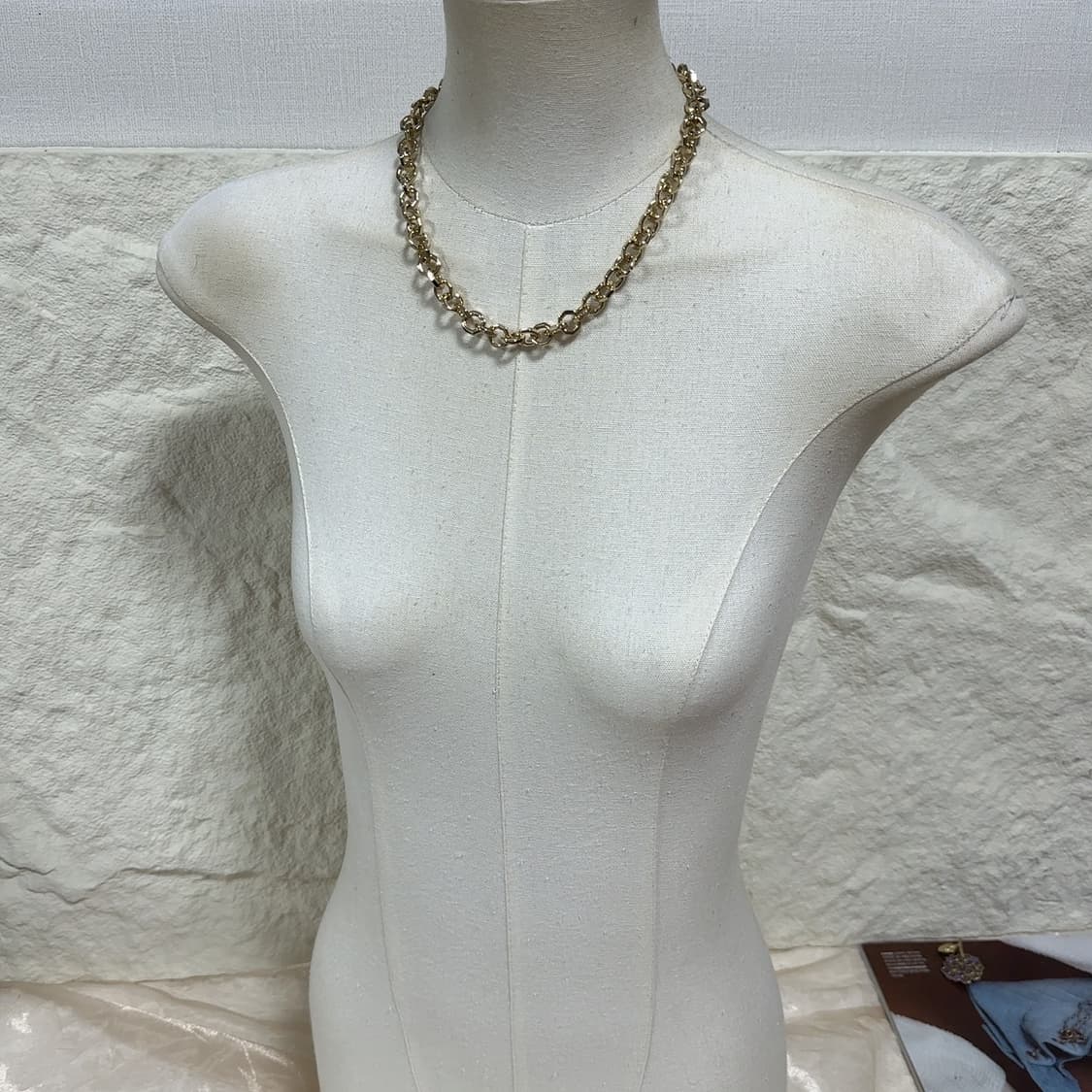 빈티지 중세 팔각형 스탁드 OT고리 목걸이 상품이미지1