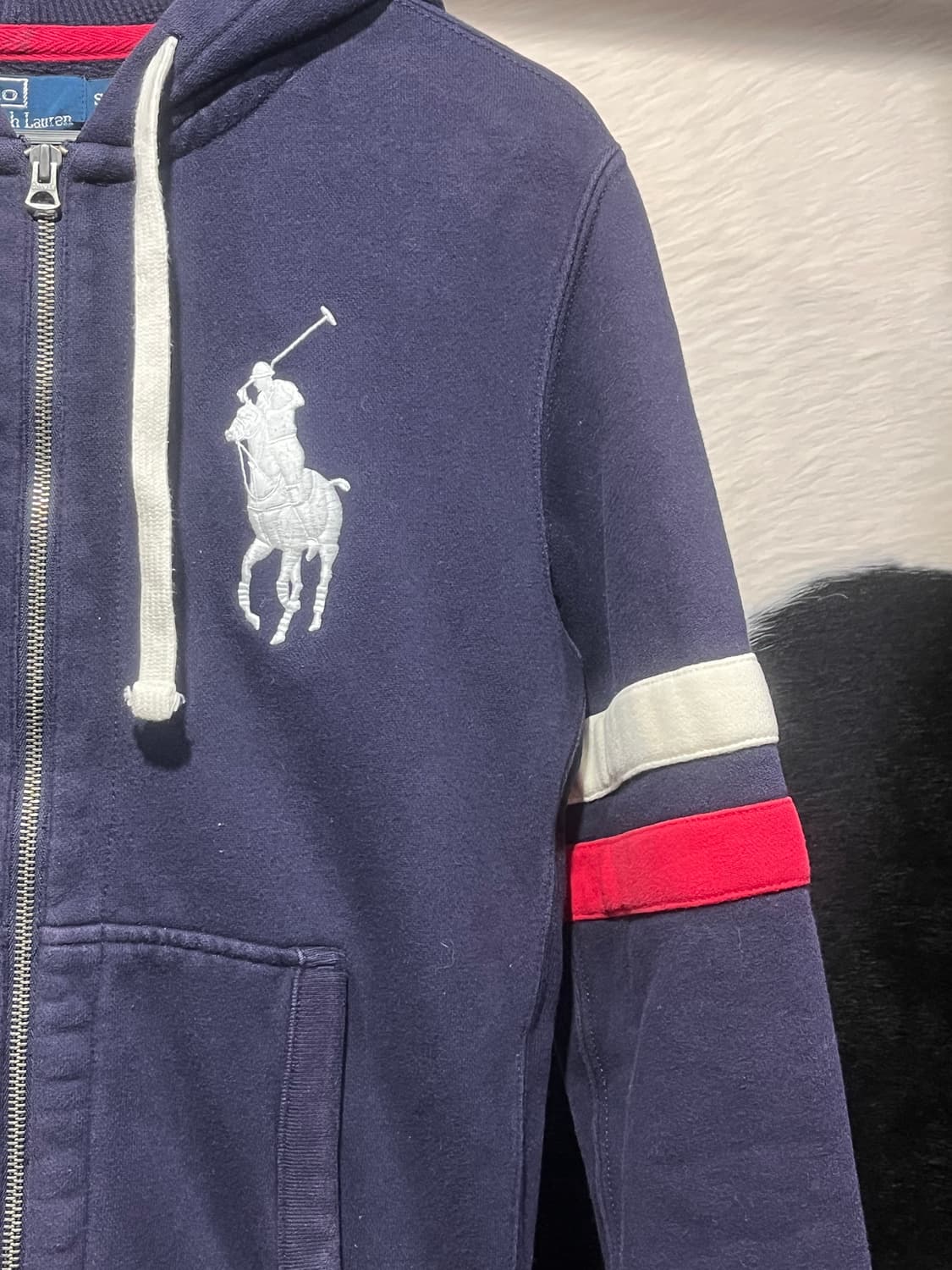 폴로 랄프로렌 네이비 후드집업 상품이미지4